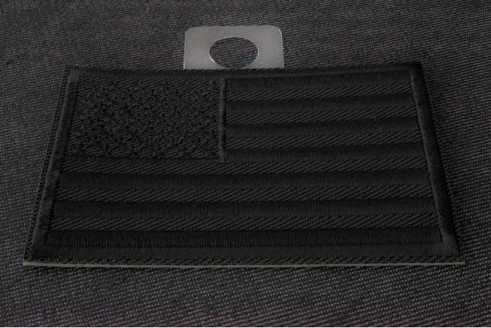Black American Flag Patch diagonal view