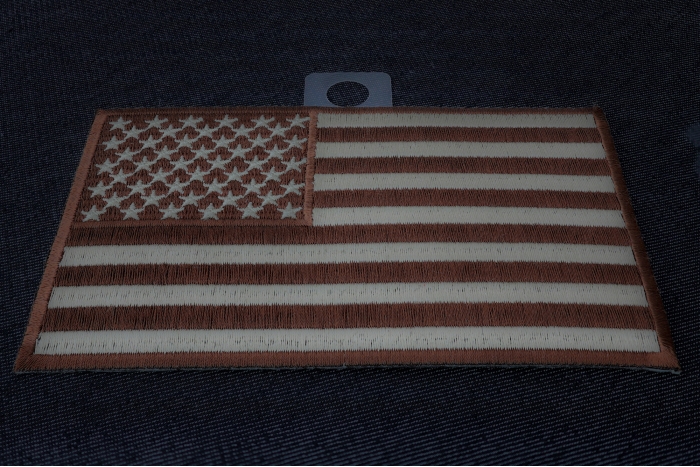 Brown Subdued American Flag Patch diagonal view