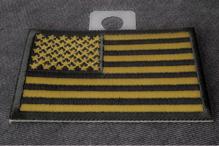 Nixon Thread Co Subdued Half Skull Patch – Large, USA Flag Patriotic Embroidered Iron-On