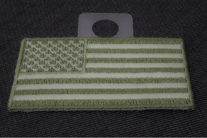 US Flag Patch Earth Green 2.5 Inch diagonal view