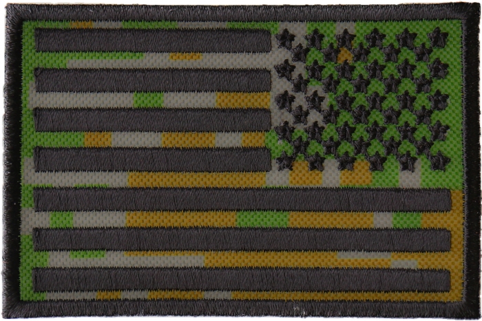 American Flag Reversed Camo Patch
