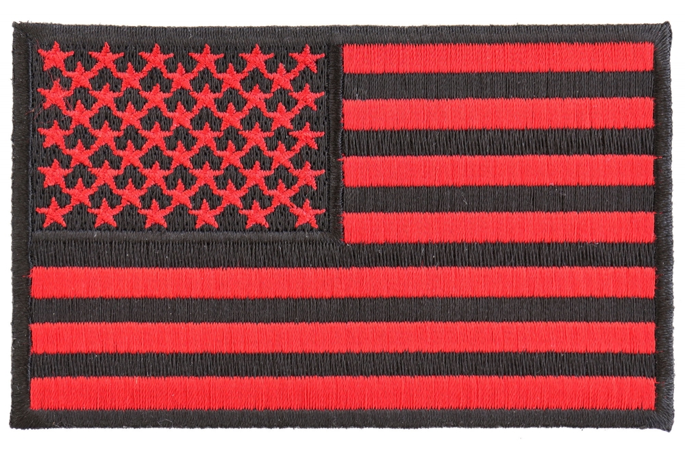 hellige Umulig Mudret Black and Red American Flag Patch 4 Inch | US Military Veteran Patches by  Ivamis Patches