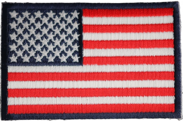 Blue Border American Flag Patch