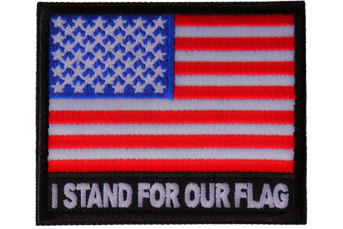 American Flag Patch I stand for our Flag Iron on Patch for Jackets