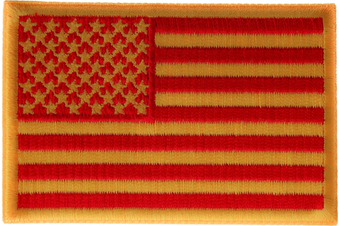 Red and Yellow US Flag Patch