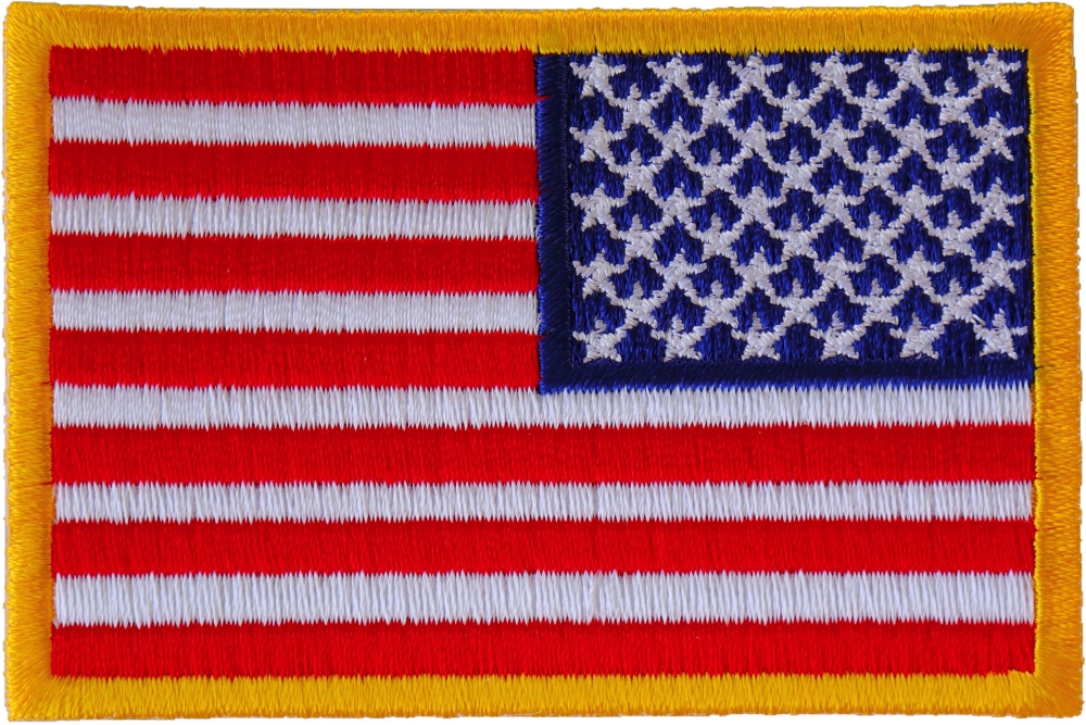 Reversed American Flag Patch  Embroidered Patches by Ivamis Patches