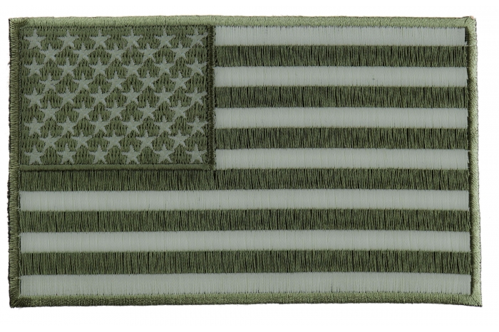 Subdued Green American Flag Patch