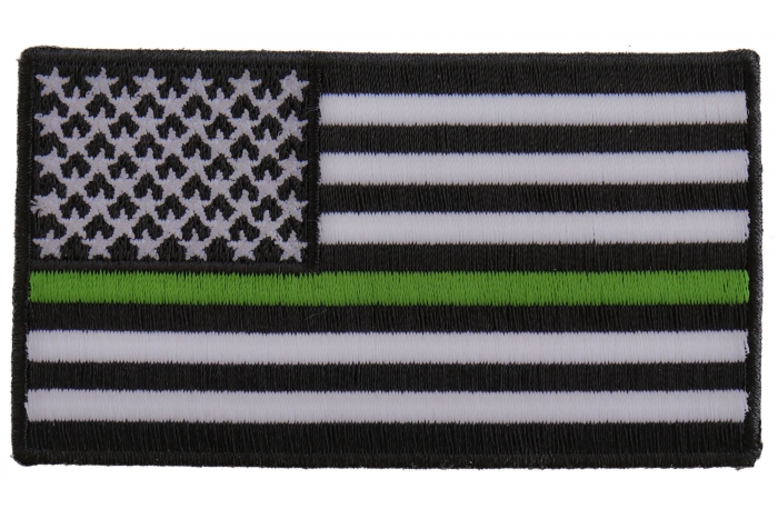Subdued Green Stripe American Flag Patch