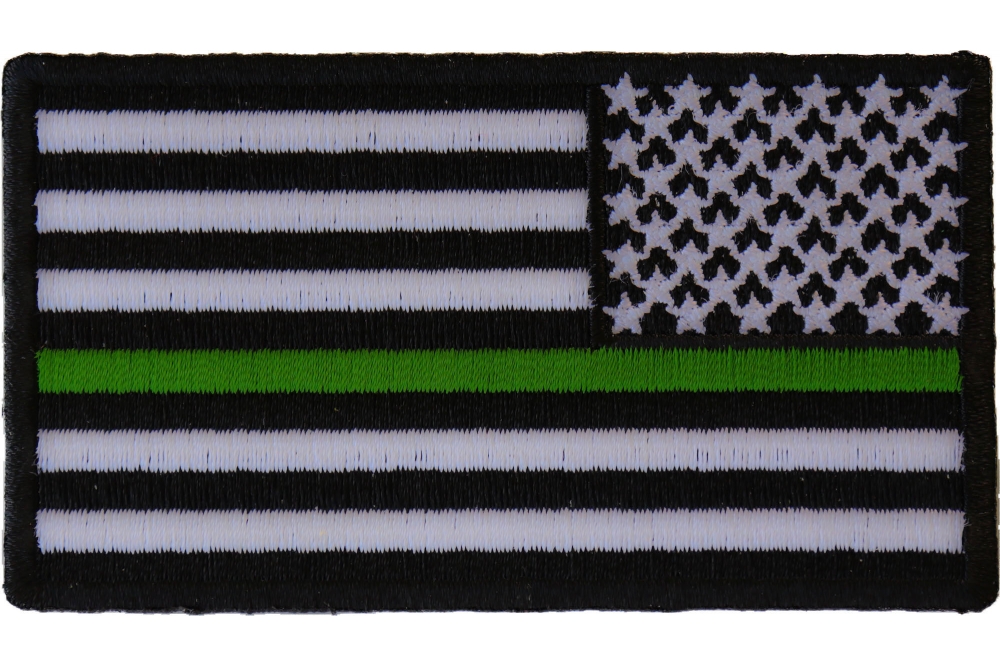 Thin Green Line American Flag Reversed Patch