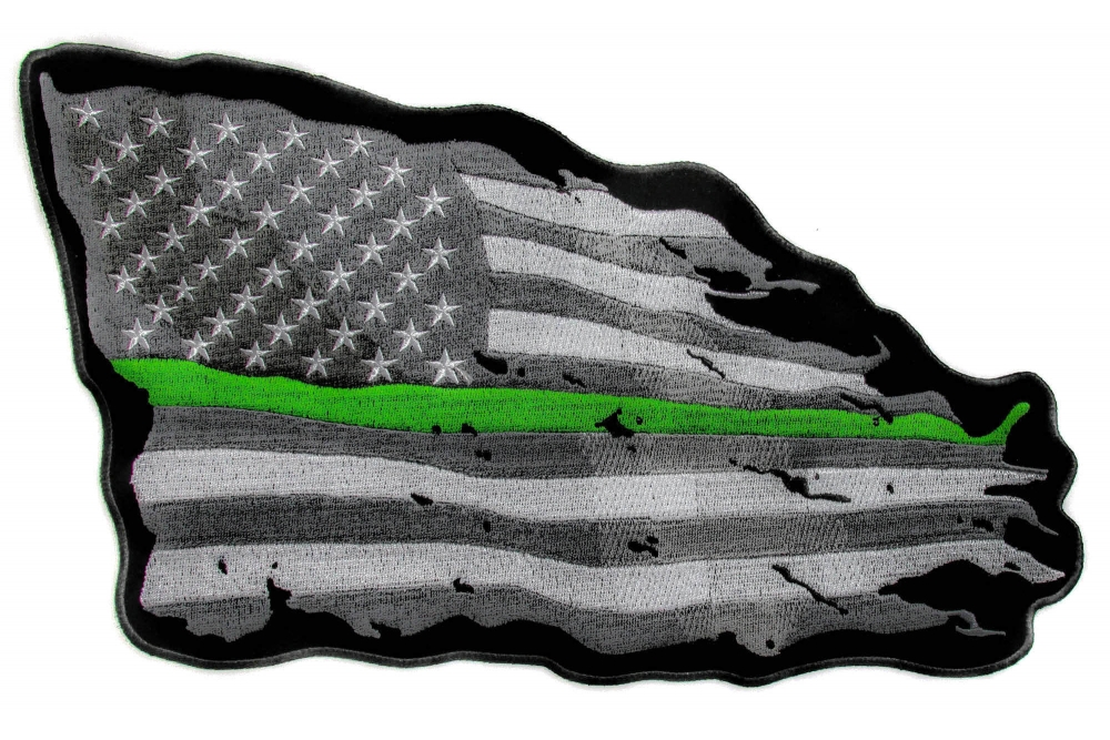 Green Stripe American Flag Patch