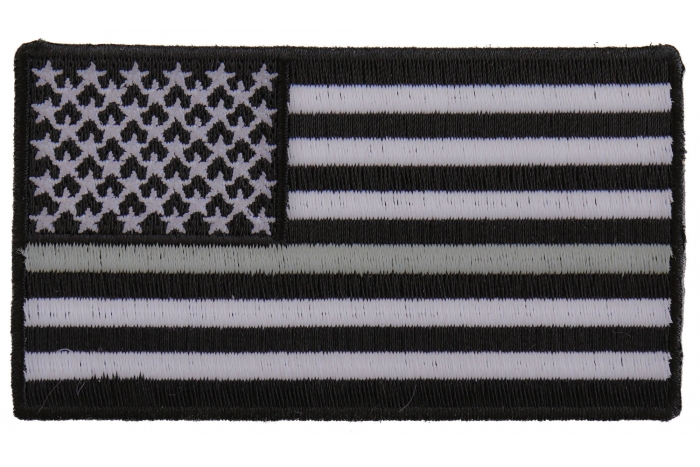 Thin Silver Line American Flag For Corrections