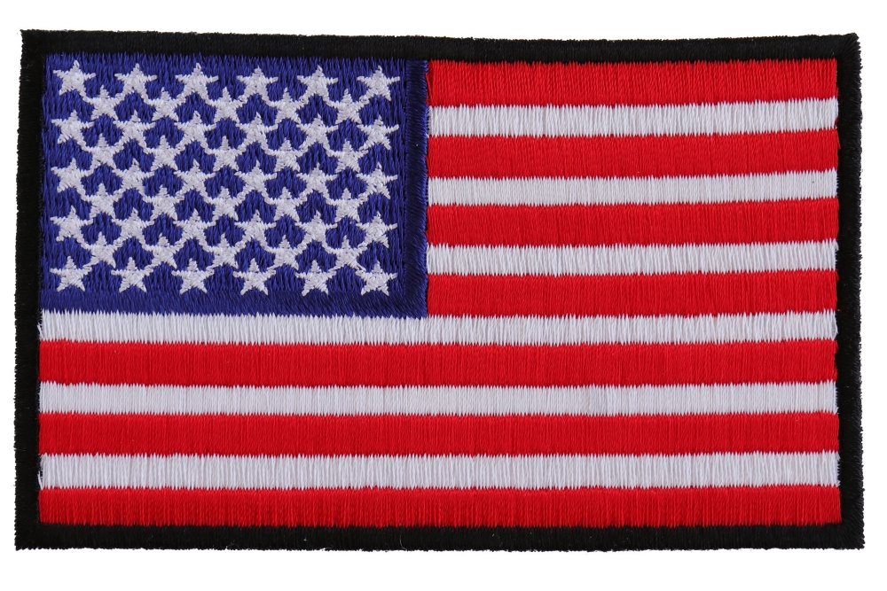 US Flag Patch 4 Inch Black Border
