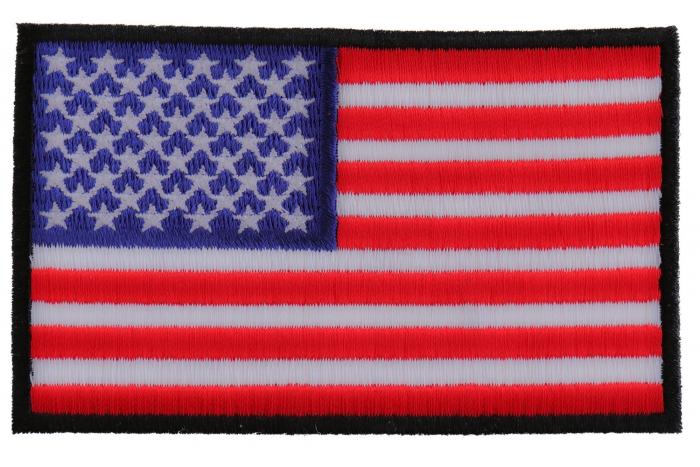 US Flag Patch 4 Inch Black Border