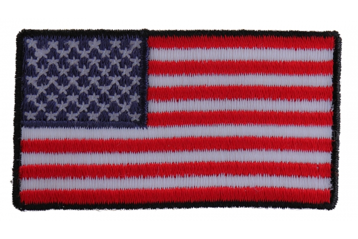 US Flag Patch Black Border 2.5 Inch