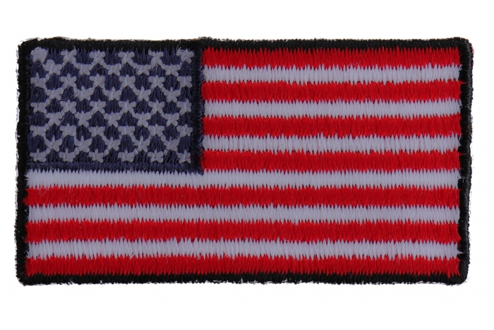 US Flag Patch Black Border 2 Inch