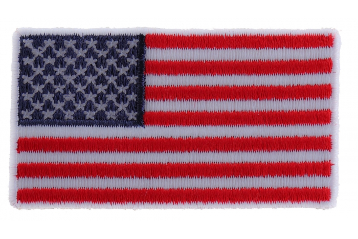 US Flag Patch White Border 2.5 Inches