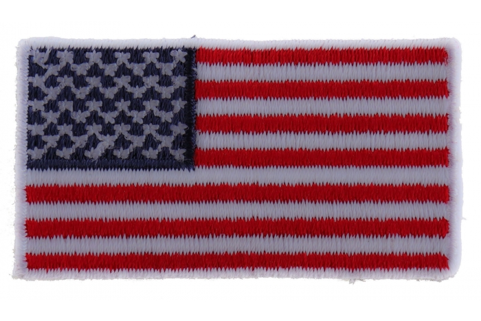 US Flag Patch White Border 2 Inch