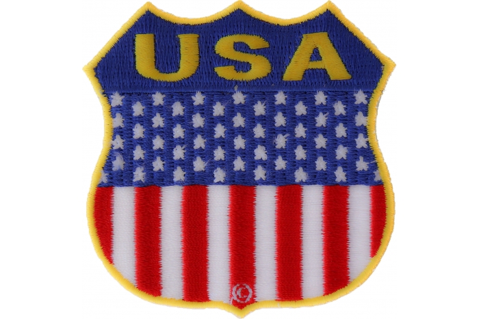 USA Flag Embroidered Patch – Iron On/Sew On American Badge (2x3.15 Inches)