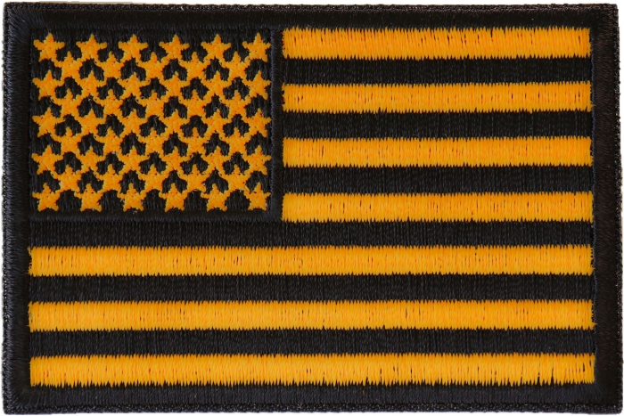 Yellow Black American Flag Patch