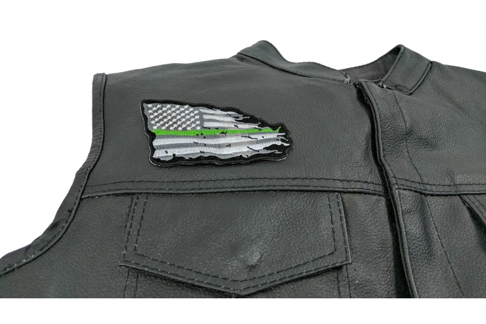  shown on leather vest