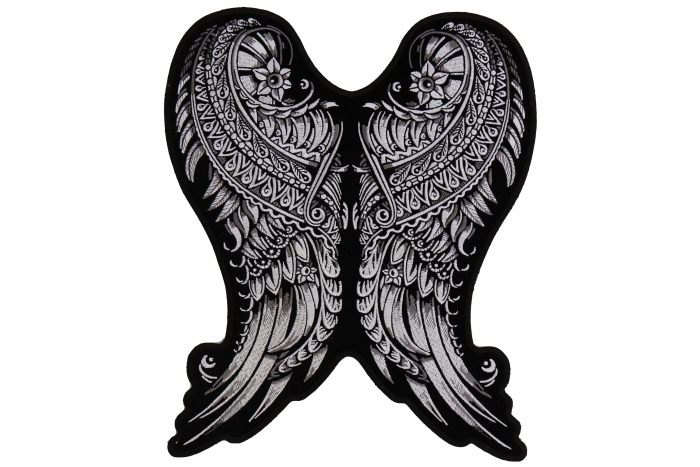 Angel Wings Large Back Patch Ornate Design Angel Wings Large Back Patch Ornate Design