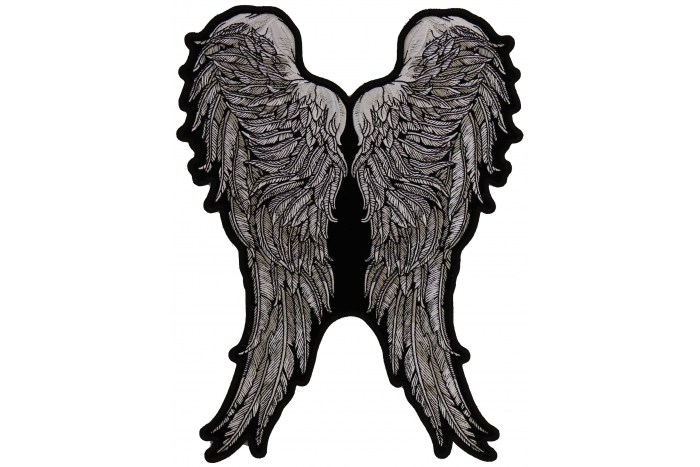 Black and White Angel Wings Of Feathers Patch Black and White Angel Wings Of Feathers Patch