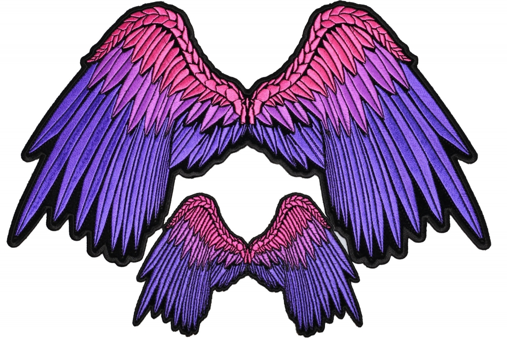 Pretty Pink Angel Wings Medium and Large Patch