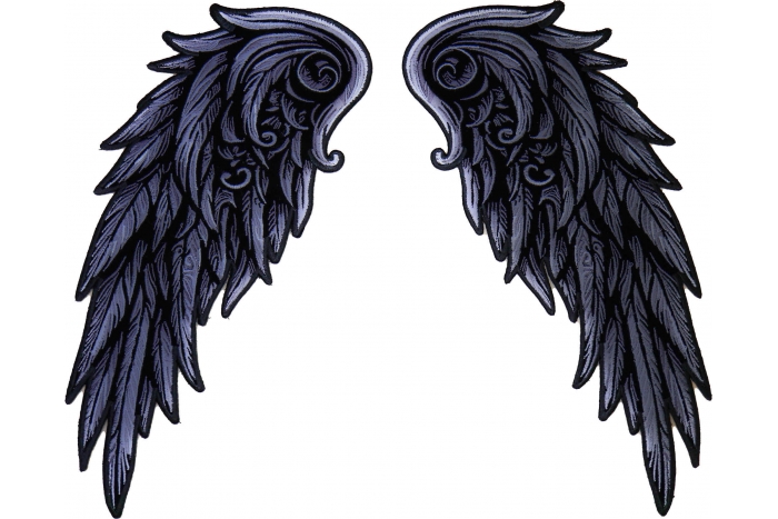 Silver Angel Wings Patch