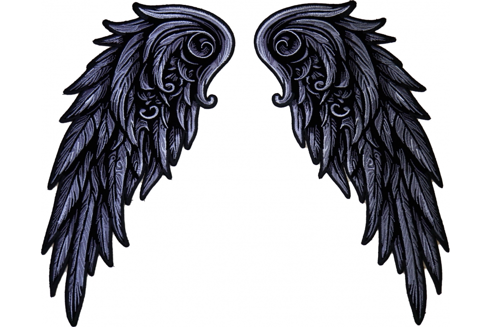 Silver Angel Wings Patch