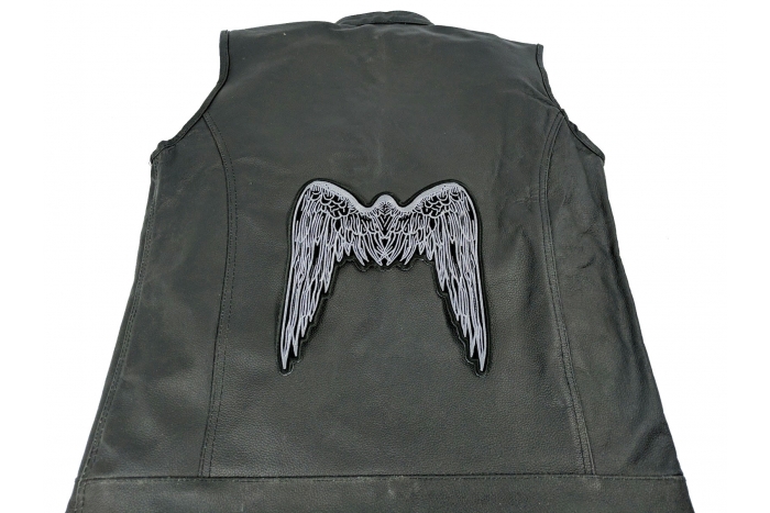  shown on leather vest