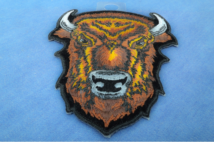 Buffalo Head Small Patch diagonal view