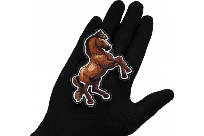 Horse Patch shown on hand for size comparison