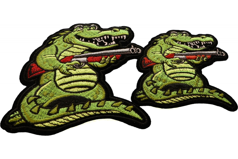 Alligator with Shotgun Patches Set of 2