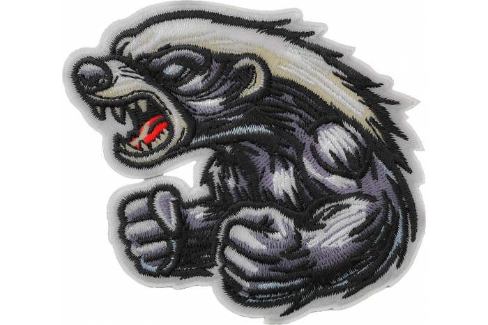 Angry Fighting Badger Patch