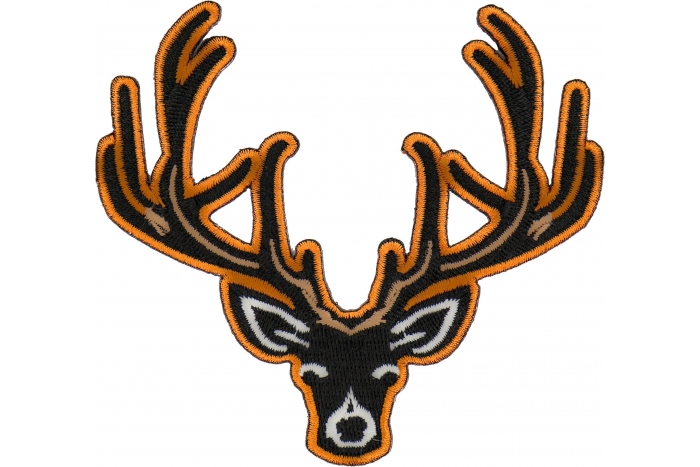 Black Deer Head Patch