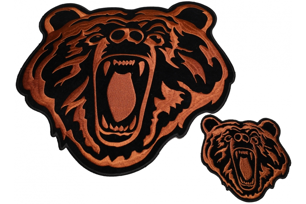 Brown Bear Patch Set Small and Large