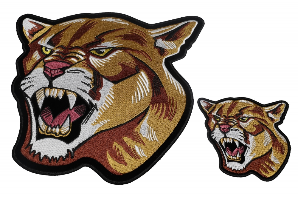 Cougar Patches - 2 Pack of Small and Large