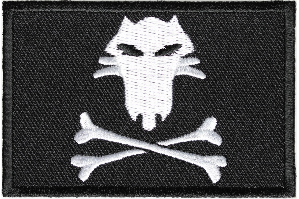Fox and Cross Bones Flag Pirate Patch