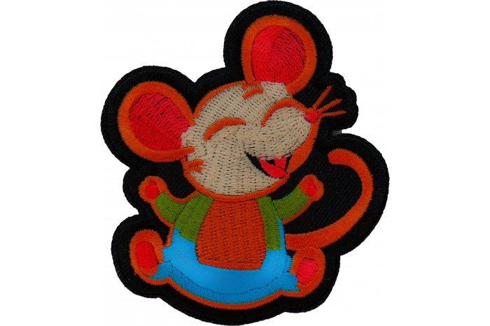 Happy Rat Iron on Patch