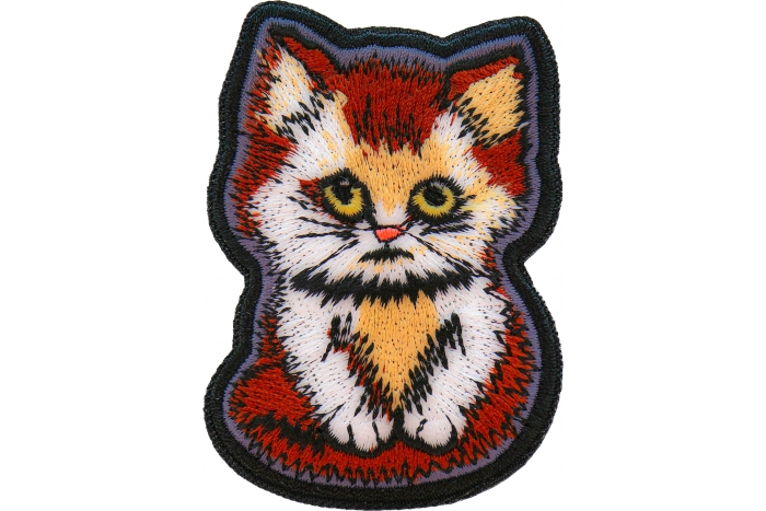 Sad Kitty Cat Iron on Patch
