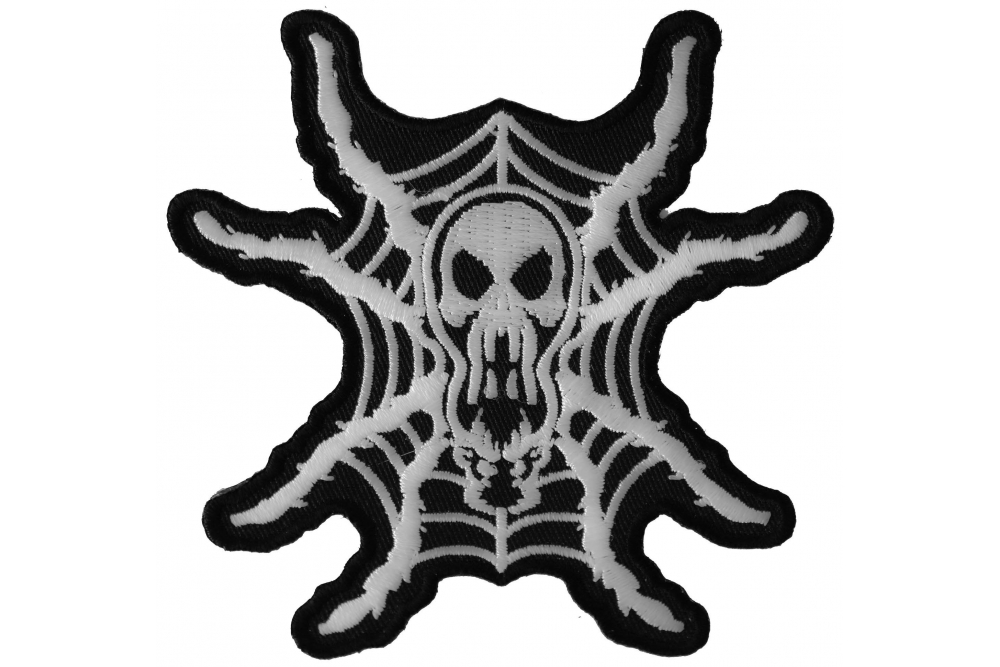 Spider Skull Iron on Patch