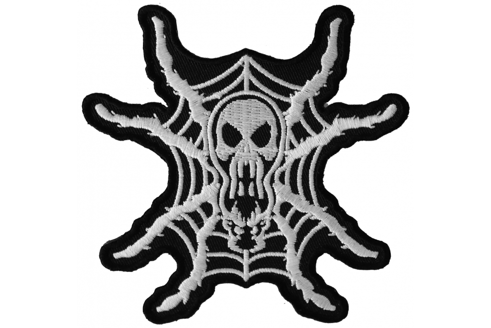 Spider Skull Iron on Patch