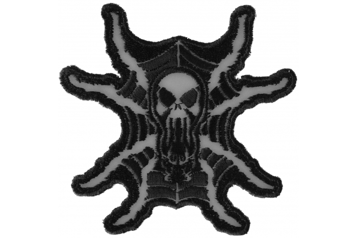 Spider Skull Reflective Iron on Patch