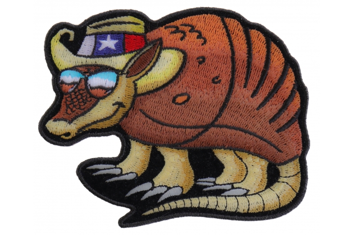 Texas Armadillo Patch For Texan Natives