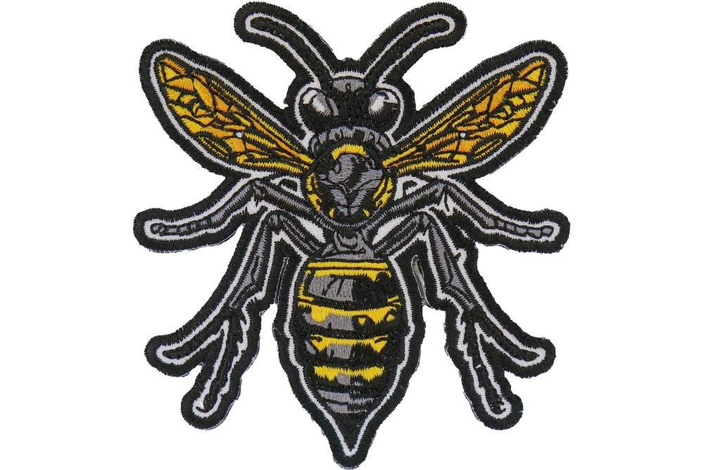 4 X Small Bee Clothing Patches, Bee Iron on Patches, Bee Fabric