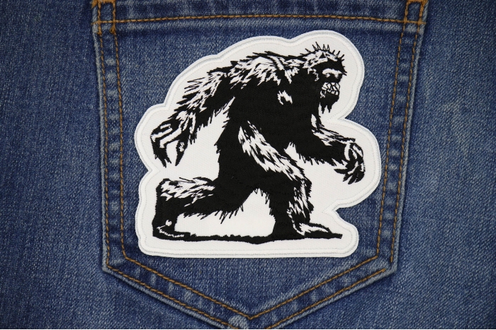 Big Foot Patch shown on jeans