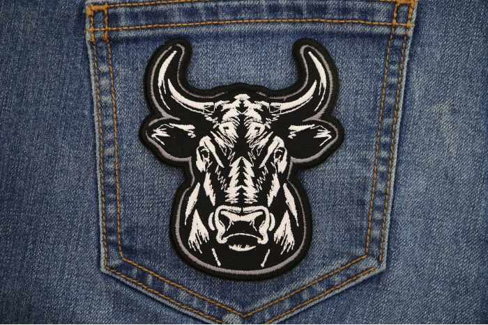 Bull Stare Patch shown on jeans