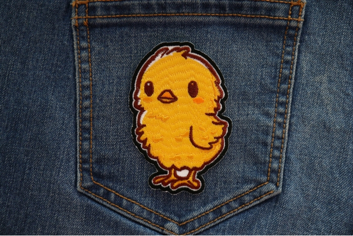 Chick Patch shown on jeans
