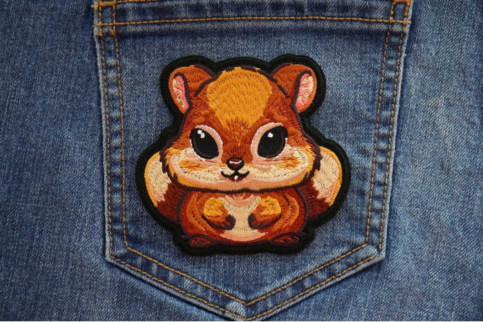 Chipmunk Patch shown on jeans