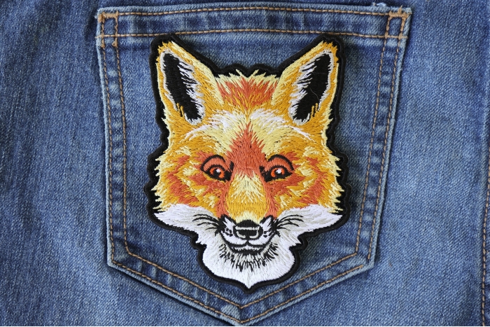 Fox Patch shown on jeans
